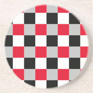Editable chequerboard pattern coaster
