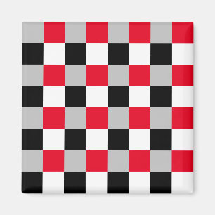 Editable chequerboard pattern magnet