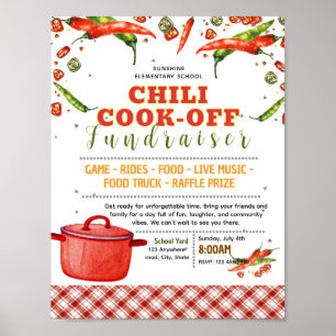 Editable chili cookoff fundraiser flyer poster