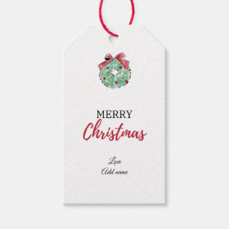 Editable Christmas Gift Tag Favour Tag Insert