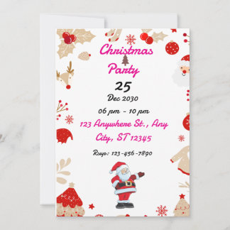 EDITABLE Christmas Party Invitation