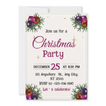 Editable Christmas Tree Invitation