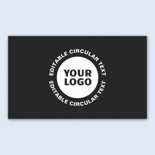 Editable Circular Text Template & Your Logo Sticker