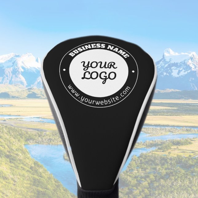 Editable Circular Text & Uploaded Logo Template  Golf Head Cover (Creator Uploaded)
