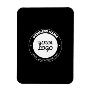 Editable Circular Text & Uploaded Logo Template  Magnet