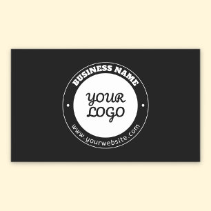 Editable Circular Text & Uploaded Logo Template  Sticker