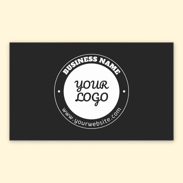 Editable Circular Text & Uploaded Logo Template  Sticker (Creator Uploaded)