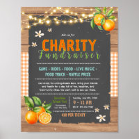 Editable citrus charity fundraiser flyer