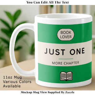 Editable Classic Retro Paperback Book Cover Green Coffee Mug