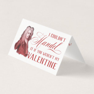 EDITABLE Classical Music w/ Handel Valentine Card