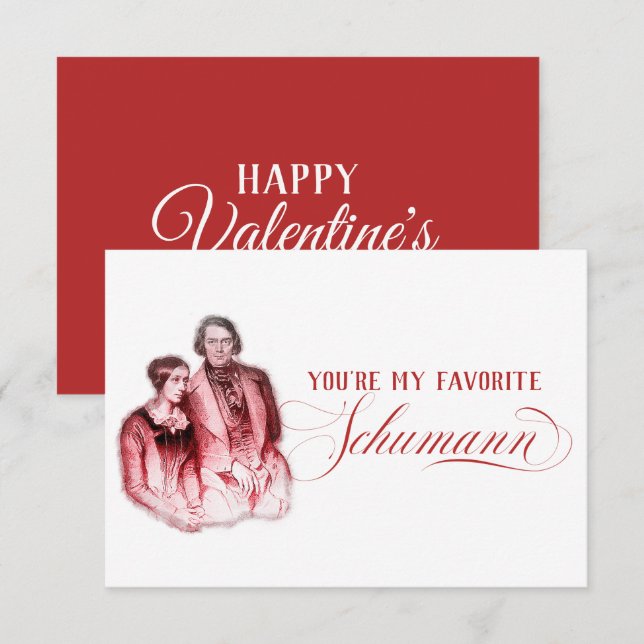 EDITABLE Classical Music w/ Schumann Valentine Invitation (Front/Back)