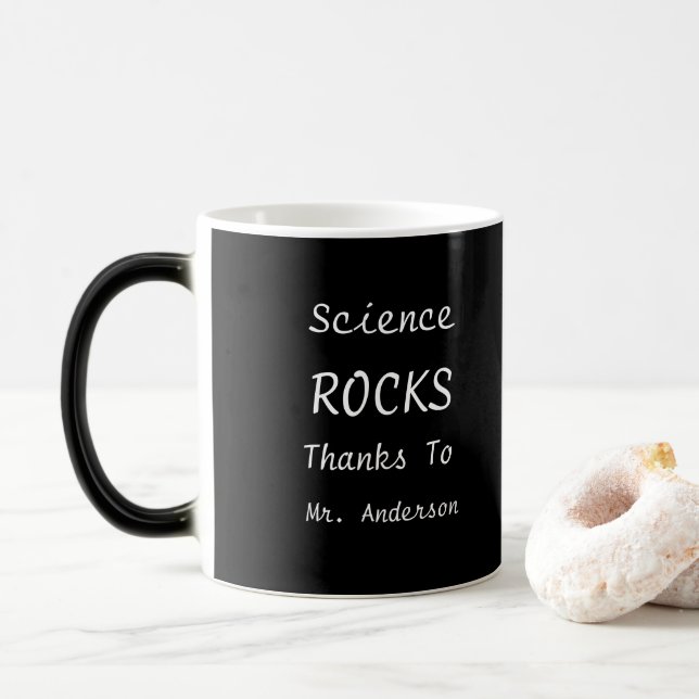 Editable Classroom Teacher Name Personalized Gift Magic Mug (With Donut)