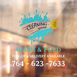 Editable Cleaning Services Window Cling