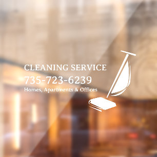 Editable Cleaning Services Window Cling