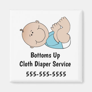 Editable Cloth Diaper Service Magnet