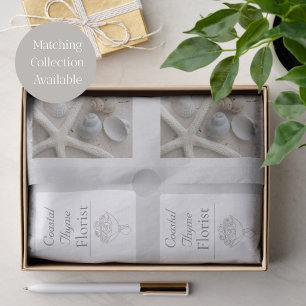 Editable Coastal Florist Branding Logo Template Tissue Paper