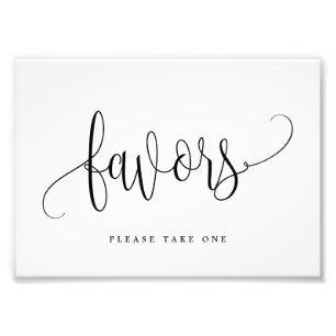 Editable COLOR and SIZE Favours Sign LCC