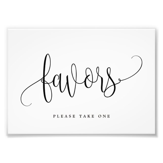 Editable COLOR and SIZE Favours Sign LCC (Front)