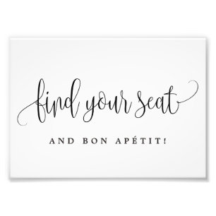 Editable COLOR and SIZE Find Your Seat Sign LCC