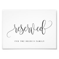 Editable COLOR and SIZE Reserved Sign LCC
