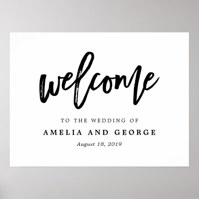 Editable COLOR and SIZE Welcome Sign BCC (Front)
