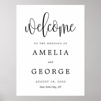 Editable COLOR and SIZE Welcome Sign LCC