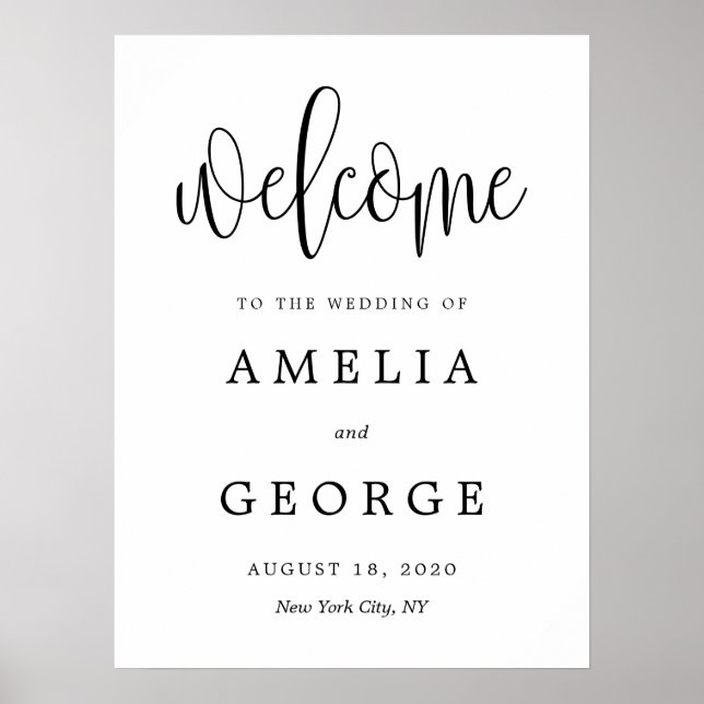 Editable COLOR and SIZE Welcome Sign LCC (Front)