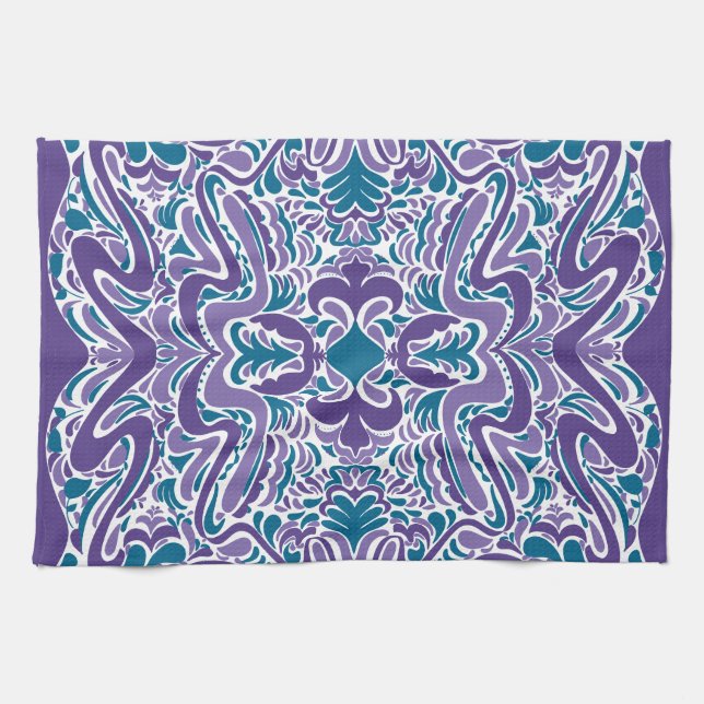 Editable color artwork kitchen towel (Horizontal)