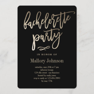 EDITABLE COLOR Bachelorette Party BRUSHED GLIMMER Invitation