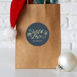 EDITABLE COLOR Christmas Glow Gift Tag Sticker<br><div class="desc">Our modern and chic personalized stickers can be used as envelope seals,  gift tags,  favour stickers,  items labels,  and more. The possibilities are endless so go ahead and use them creatively. Background colour is editable online.</div>