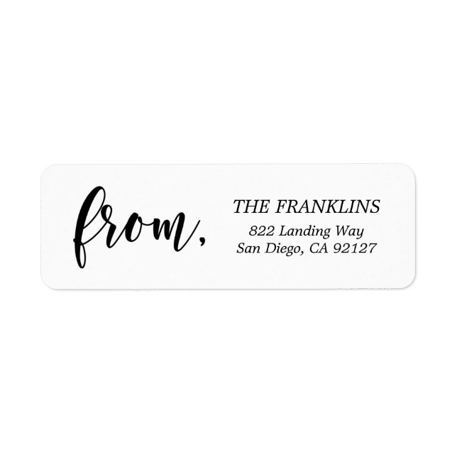EDITABLE COLOR Classic Modern Address Labels (Front)