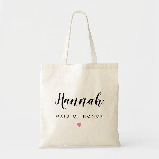 EDITABLE COLOR Custom Wedding Party Tote Bag (Front)