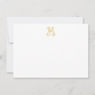 EDITABLE COLOR EM Monogram ME Monogram Notecards
