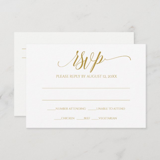 EDITABLE COLOR: Hope Calligraphy RSVP Card (Front/Back)