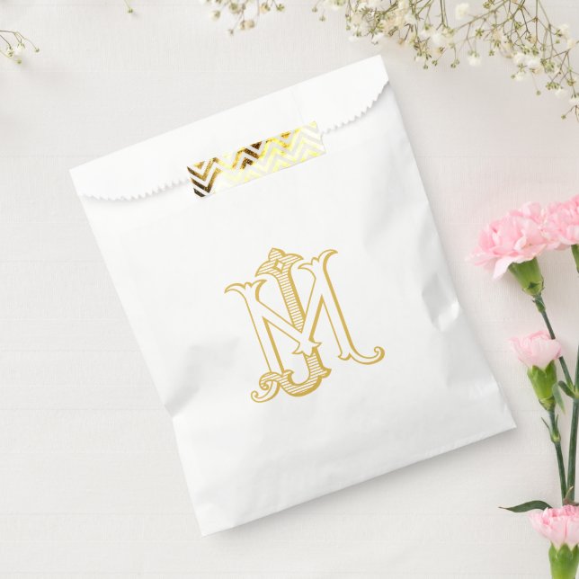 EDITABLE COLOR JM Monogram MJ Logo Favour Bag (Sealed)