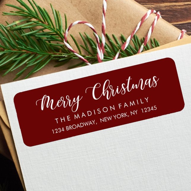 EDITABLE COLOR Merry Christmas Holiday Address (Creator Uploaded)