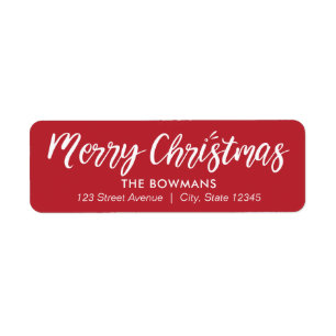 EDITABLE COLOR Splendid Season Christmas Address