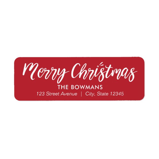 EDITABLE COLOR Splendid Season Christmas Address (Front)