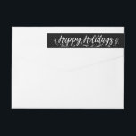 EDITABLE COLOR Splendid Season Happy Holidays Wrap Around Label<br><div class="desc">Design © Berry Berry Sweet { www.berryberrysweet.com }. Matching cards available.</div>