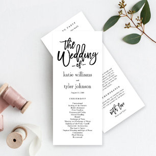 EDITABLE COLOR Wedding Ceremony Program #BCC