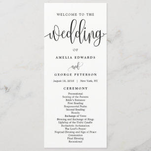EDITABLE COLOR Wedding Ceremony Program #LCC
