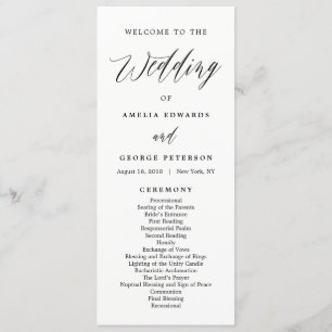 EDITABLE COLOR Wedding Ceremony Program Mod Script