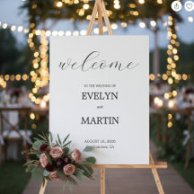 EDITABLE COLOR Welcome Sign Modern Script