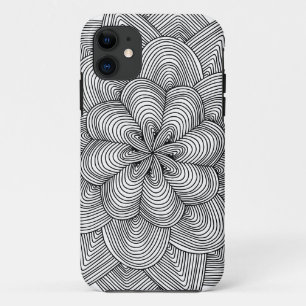 Editable Color Zendoodle  Mandala iPhone 11 Case