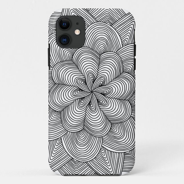 Editable Color Zendoodle  Mandala Case-Mate iPhone Case (Back)
