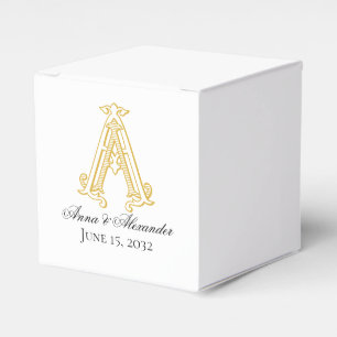 EDITABLE COLORS AA Monogram AA Crest Favour Box
