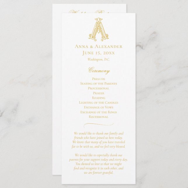 EDITABLE COLORS AA Monogram AA Crest Program (Front/Back)