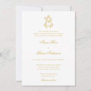 EDITABLE COLORS AB Monogram BA Logo Invitation