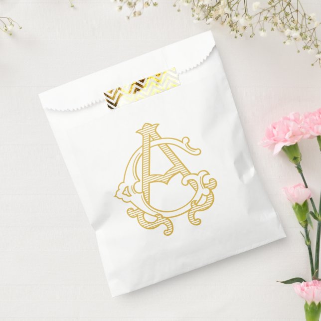 EDITABLE COLORS AG Monogram GA Logo Gift Bag (Sealed)