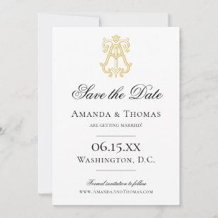 EDITABLE COLORS AT Monogram TA Monogram Invitation